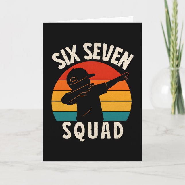 Carte 67 Meme 6 7 Nombres Dabbing Six Seven Équipe Drôle (Devant)