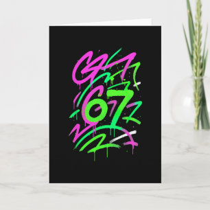 Carte 67 Mème Caché Tendance Gen Z Alpha Six Sept 6 7