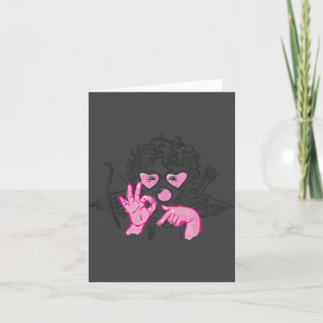 Carte 67 Meme Cud Mains Bubble Gum Six Seven Meme Valent (Devant)