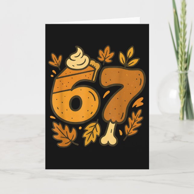 Carte 67 Meme de Thanksgiving Drôle Six Sept Génération  (Devant)