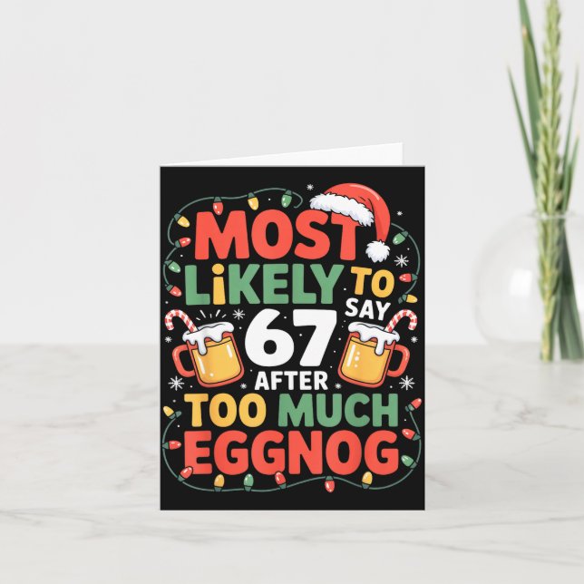 Carte 67 Meme drôle de conception de Meme de Noël le plu (Devant)
