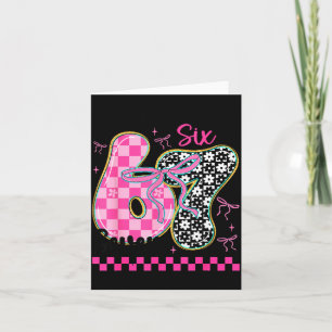 Carte 67 Mème drôle rempli de cœurs Six Sept Valenti