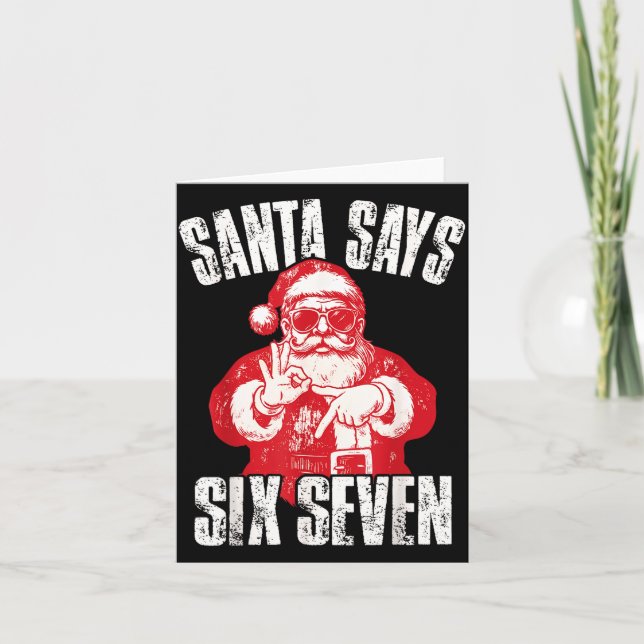 Carte 67 Meme Funny Six Seven Christmas 6-7 Meme Santa 6 (Devant)