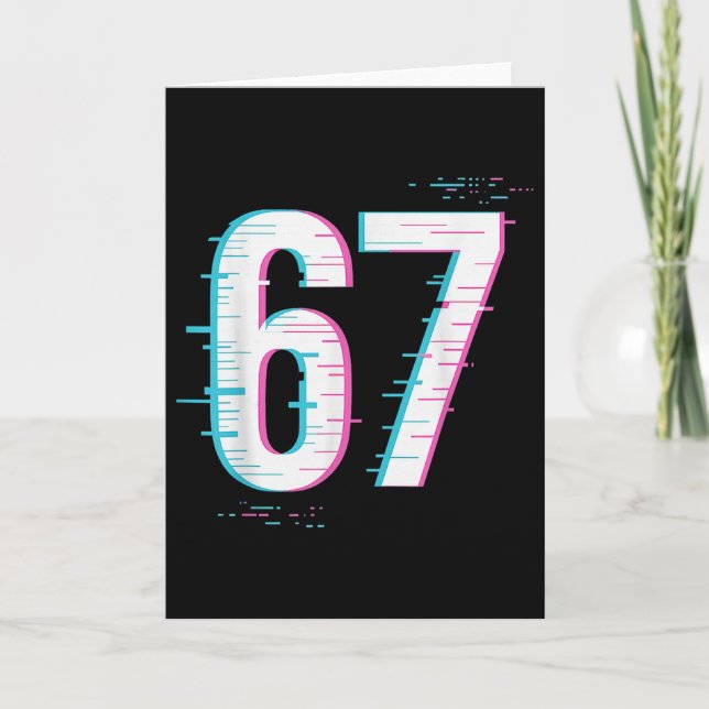 Carte 67 Meme Glitch-core 67 Signal numérique Chargement (Devant)