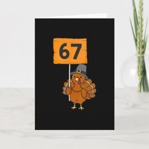 Carte 67 Meme Humour 6-7 Drôle Six Sept Dinde Action de 
