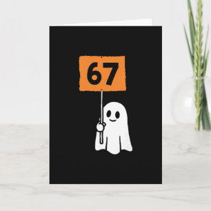 Carte 67 Meme Humour 6-7 Drôle Six Sept Halloween