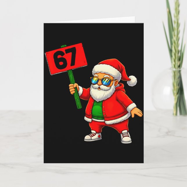 Carte 67 Meme humour 6-7 Drôle Six Sept Noël  (Devant)