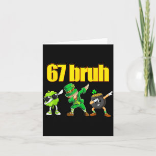 Carte 67 mème lutin dabbing trèfle pot d'or st