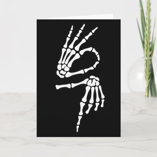 Carte 67 Meme Main De Squelette 6 7 Halloween Six Sept  (Devant)