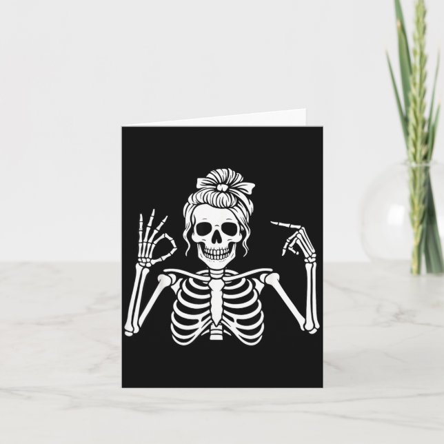 Carte 67 Meme Main de squelette 6 7 Halloween Six Sept (Devant)
