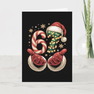 Carte 67 Meme Noël Drôle 6 7 Gen Alpha Argot Père Noël 