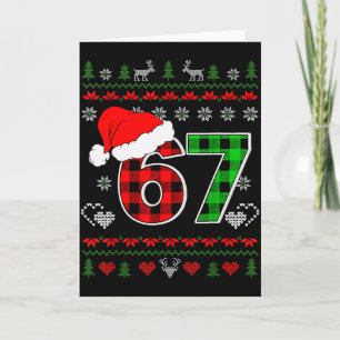 Carte 67 Meme Noël Six Seven Xmas Sweatshirt Ugly Hommes