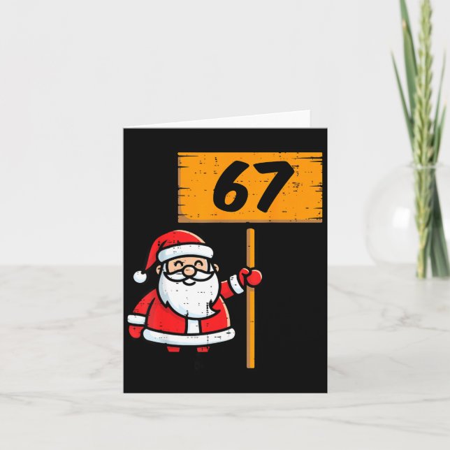 Carte 67 Meme Santa Funny Christmas 6 7 Xmas Boys Teen K (Devant)