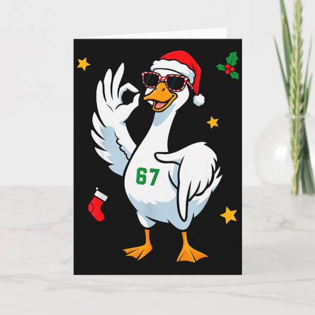 Carte 67 Meme Silly Goose 6 7 Funny Six Seven Christmas  (Devant)