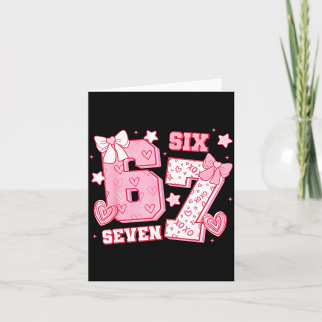Carte 67 Meme Six Seven 6 7 Jours de la Saint-Valentin  (Devant)