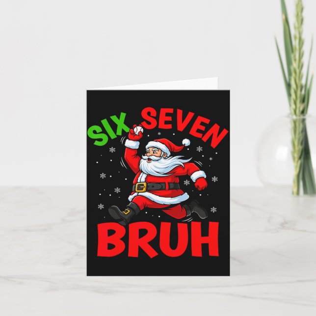 Carte 67 Meme Six Seven Bruh Santa Baseball Funny Christ (Devant)