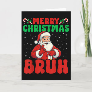 Carte 67 Meme Six Seven Drôle de Noël Bruh Santa