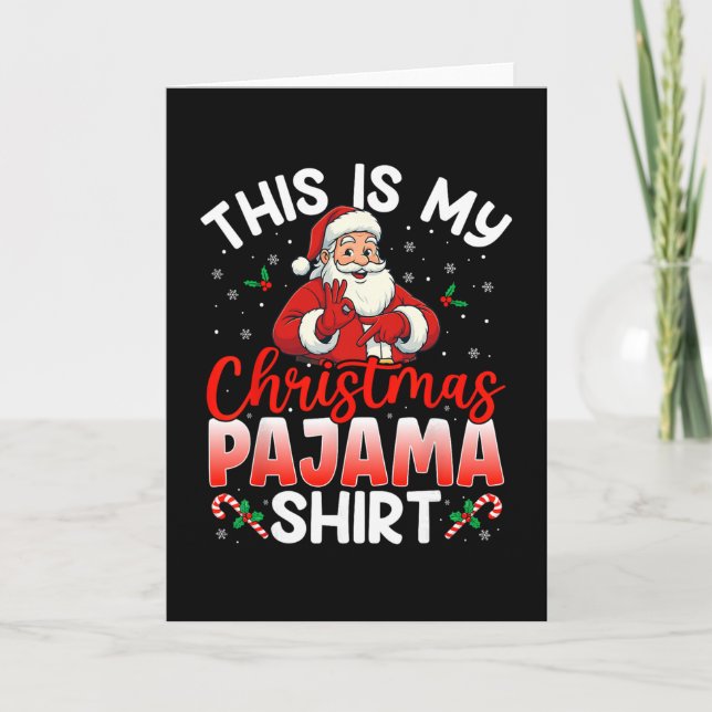 Carte 67 Meme Six Seven Drôles de Pyjamas de Noël Père N (Devant)