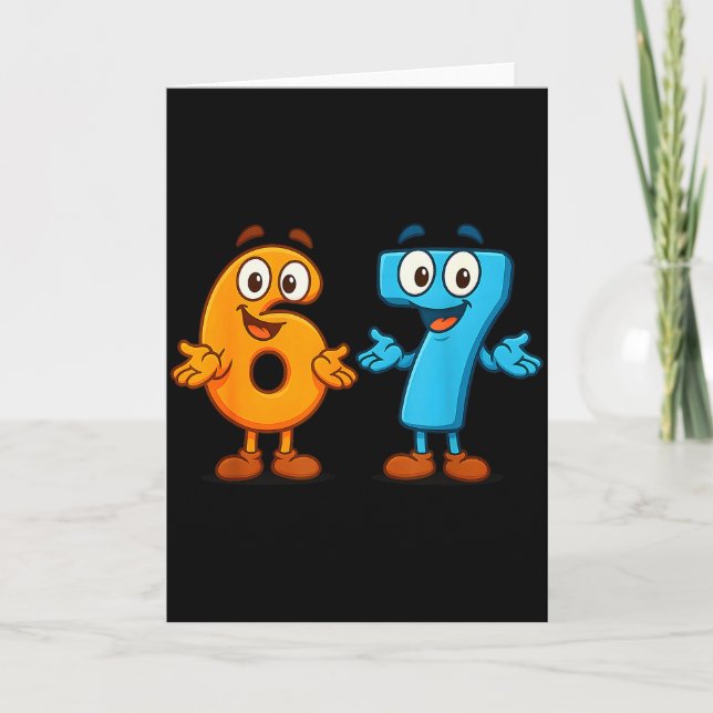 Carte 67 Meme Six Seven Enfants Blocs Numériques Prof de (Devant)