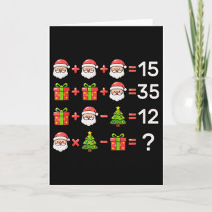 Carte 67 Meme Six Seven Équation de Noël Mathématiques X