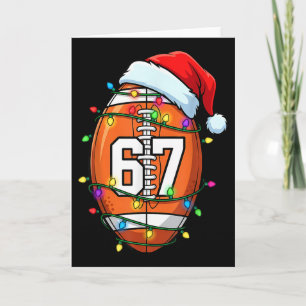 Carte 67 Meme Six Seven Football Santa Noël Drôle de Noë