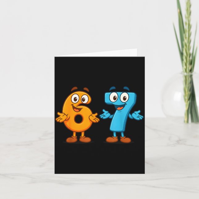 Carte 67 Meme Six Seven Kids Number Blocks Math Teacher  (Devant)
