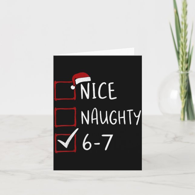 Carte 67 Meme Six Seven Men Boys Christmas 6-7 Meme Nice (Devant)