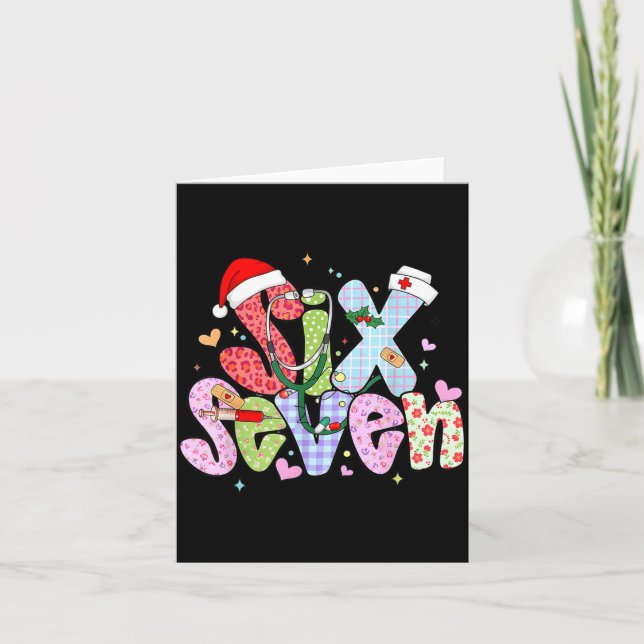 Carte 67 Meme Six Seven Nurse Christmas Funny Nursing Wo (Devant)
