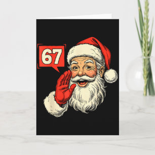 Carte 67 Meme Six Seven Père Noël Drôle de Noël Gen Z Al