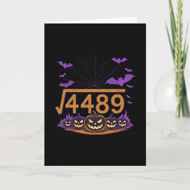 Carte 67 Meme Square Root 4489 Slang Math Halloween Cost (Devant)