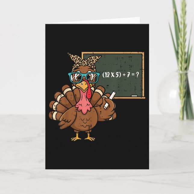 Carte 67 Meme Thanksgiving dinde drôle 6 7 enseignant ho (Devant)