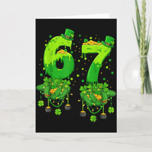 Carte 67 Meme Trèfles Six Sept Trèfles 6-7 St Patrick