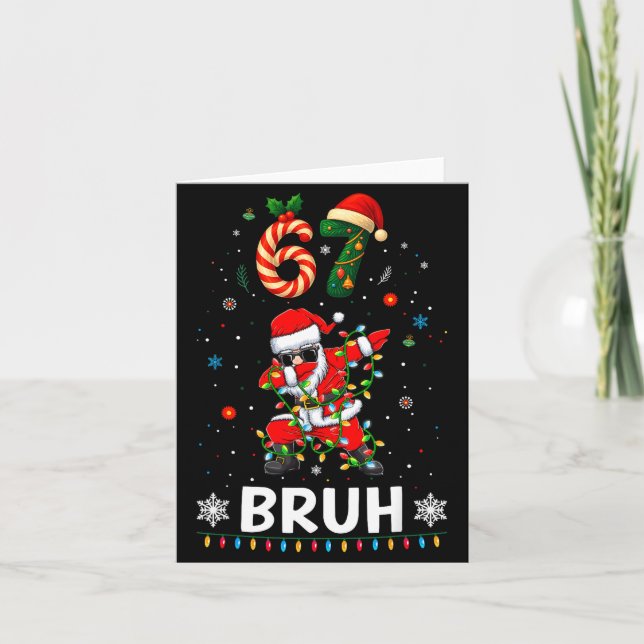 Carte 67 Noël Bruh 6 7 Drôle Meme Cadeau Ado Garçons Gi (Devant)
