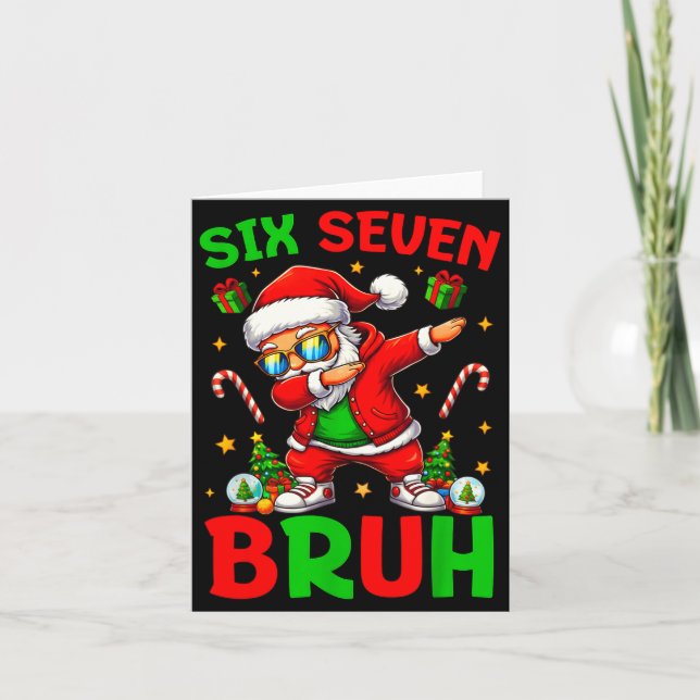Carte 67 Noël Drôle Six Sept Mème Brainrot Père Noël K (Devant)