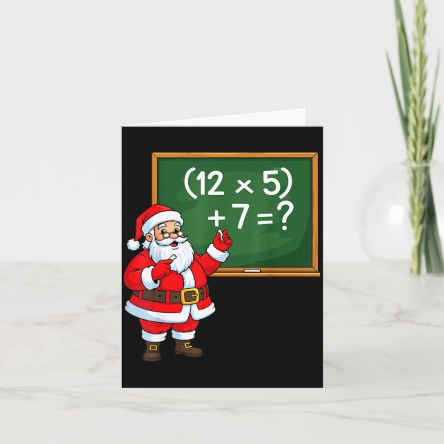 Carte 67 Noël du professeur Santa Six Sept Meme Brainrot (Devant)