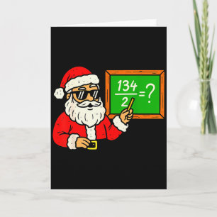 Carte 67 Noël du professeur Santa Six Sept Meme Brainrot