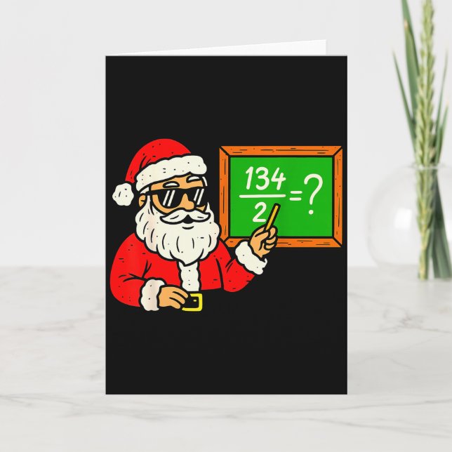 Carte 67 Noël du professeur Santa Six Sept Meme Brainrot (Devant)