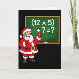 Carte 67 Noël du professeur Santa Six Sept Meme Brainrot