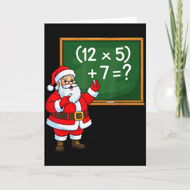Carte 67 Noël du professeur Santa Six Sept Meme Brainrot (Devant)