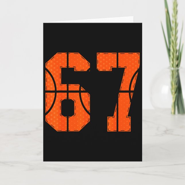 Carte 67 Numéro Six Sept Drôle Mème Gen Alpha Argot Bas (Devant)