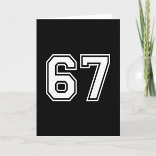 Carte 67 Numéro Soixante-sept Équipe Sports Graphique As