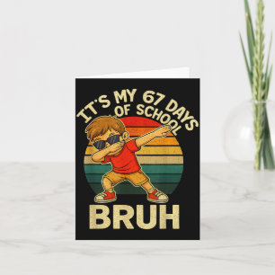 Carte 67 numéros de meme en dabbing C'est mes 67 jours d