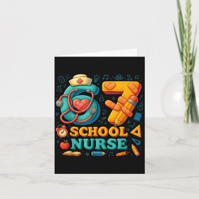 Carte 67 Nurse Days Funny Medical Back To School  (Devant)