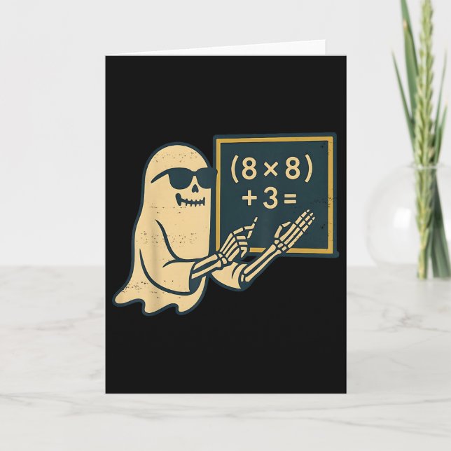 Carte 67 Professeur Halloween Squelette Fantôme Six Sept (Devant)