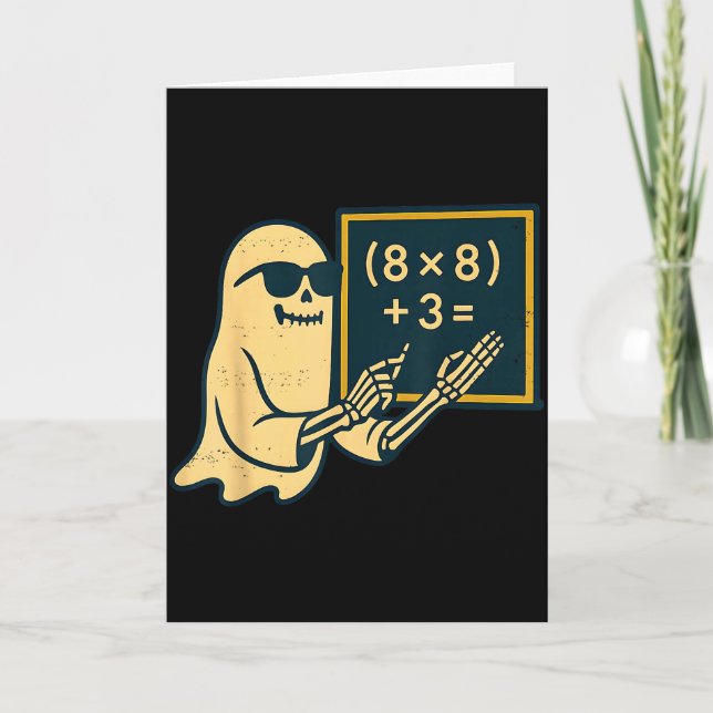 Carte 67 Professeur Halloween Squelette Fantôme Six Sept (Devant)
