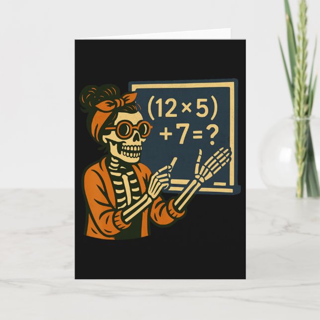 Carte 67 Professeur Halloween Squelette Six Sept Mème Ce (Devant)