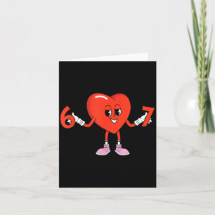 Carte 67 Saint-Valentin Drôle Six Sept Cœur Mignon 6 7 M