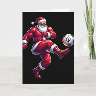 Carte 67 Santa Foot Six Sept Mème Noël Sport Hommes
