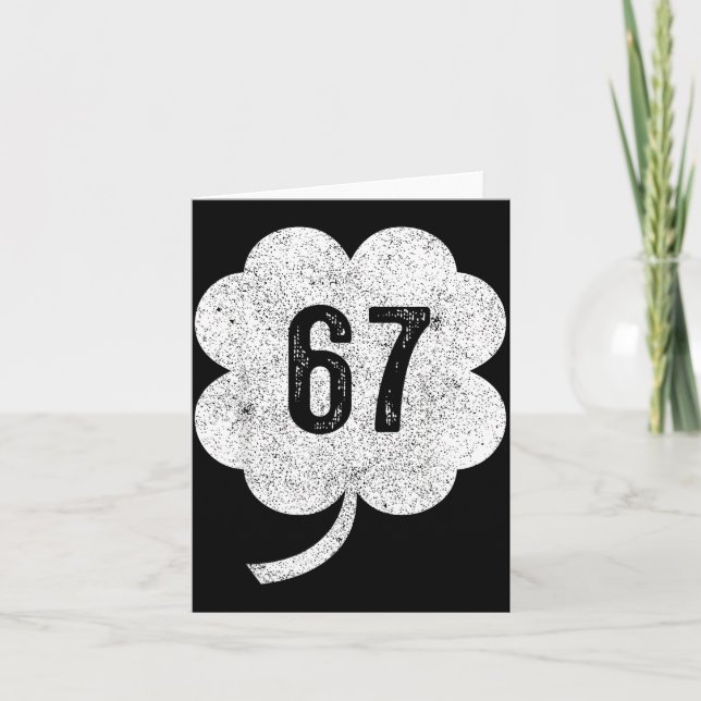 Carte 67 Shamrock Meme St Patrick’s Day Retro Green Luck (Devant)