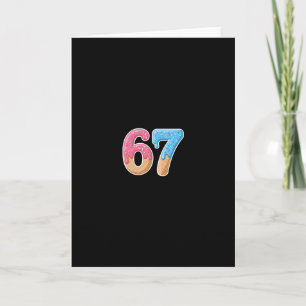 Carte 67 Six Seven 6 7 Mème Crème Glacée Drip Avant Et D